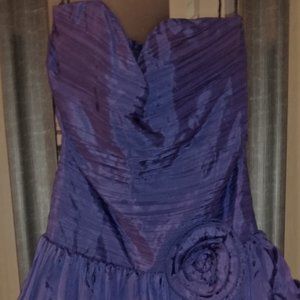 Purple strapless Below the Knee dress by Niki * Size 4